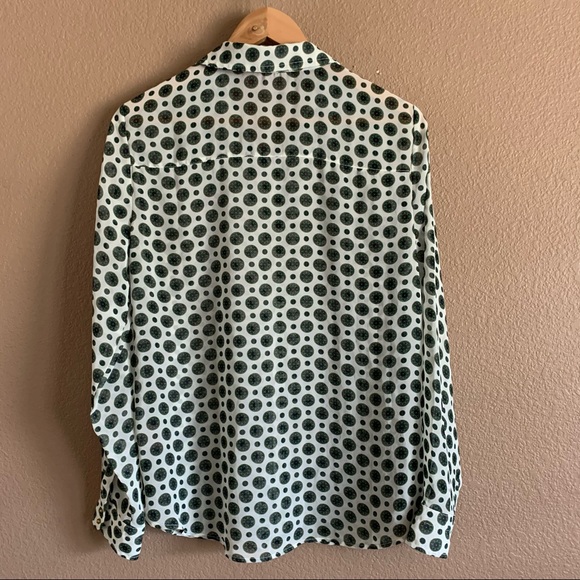 Philosophy Sheer Button Down Blouse Size Large - Picture 6 of 8